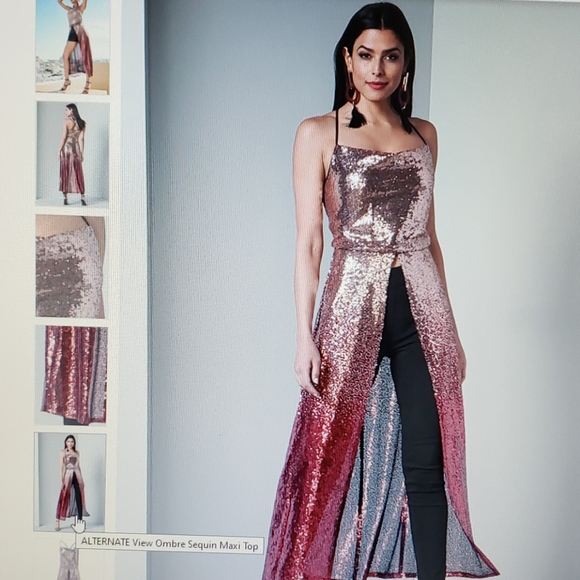 VENUS | Dresses | Ombre Sequin Maxi Top | Poshmark